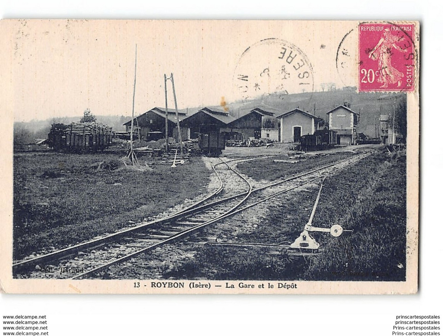 CPA 38 Roybon Exterieur Du Depot Des Machines Ligne De Lyon St Marcellin - Roybon