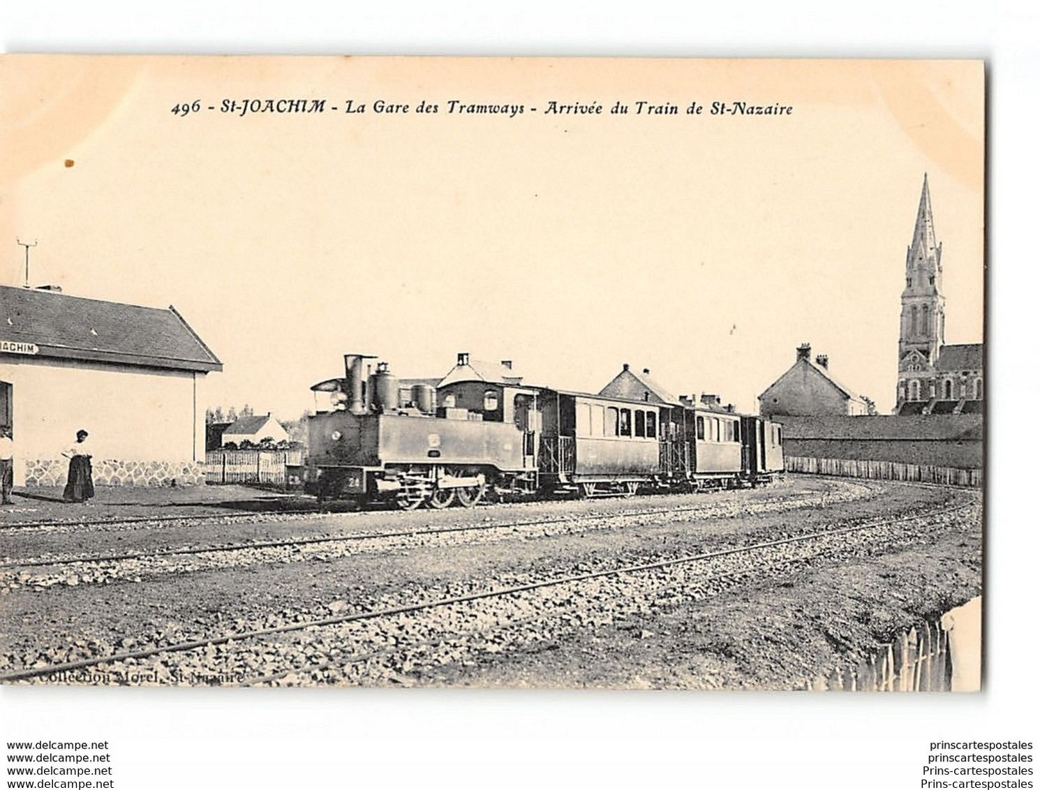 CPA 44 St Saint Joachim La Gare Et Le Train Tramway - Saint-Joachim