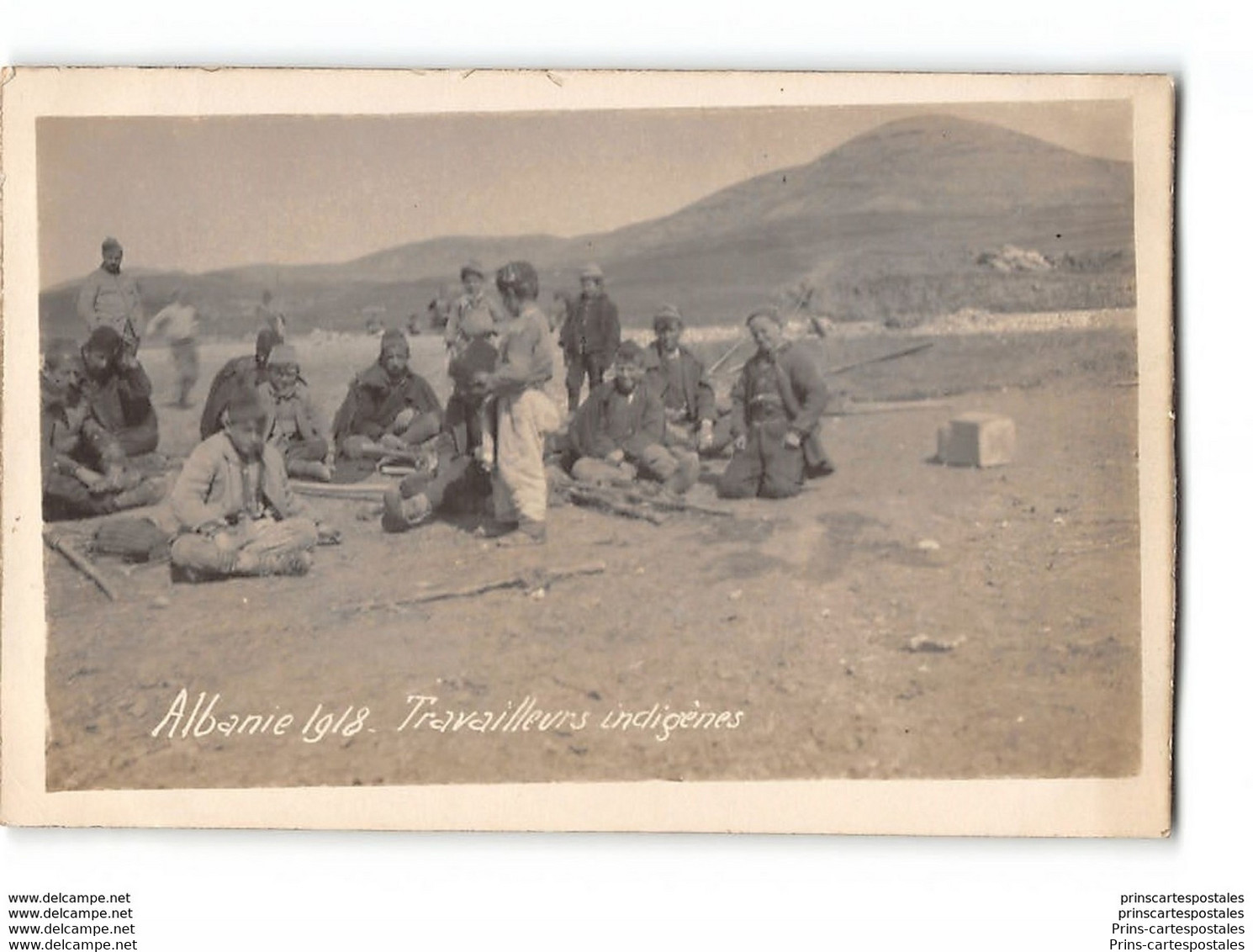 CPA Albanie Carte Photo Travailleurs Indigènes - Albania