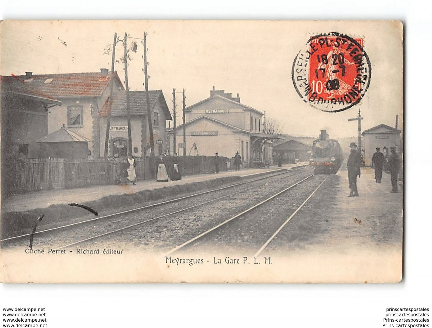 CPA 13 Meyrargues La Gare Et Le Train - Meyrargues