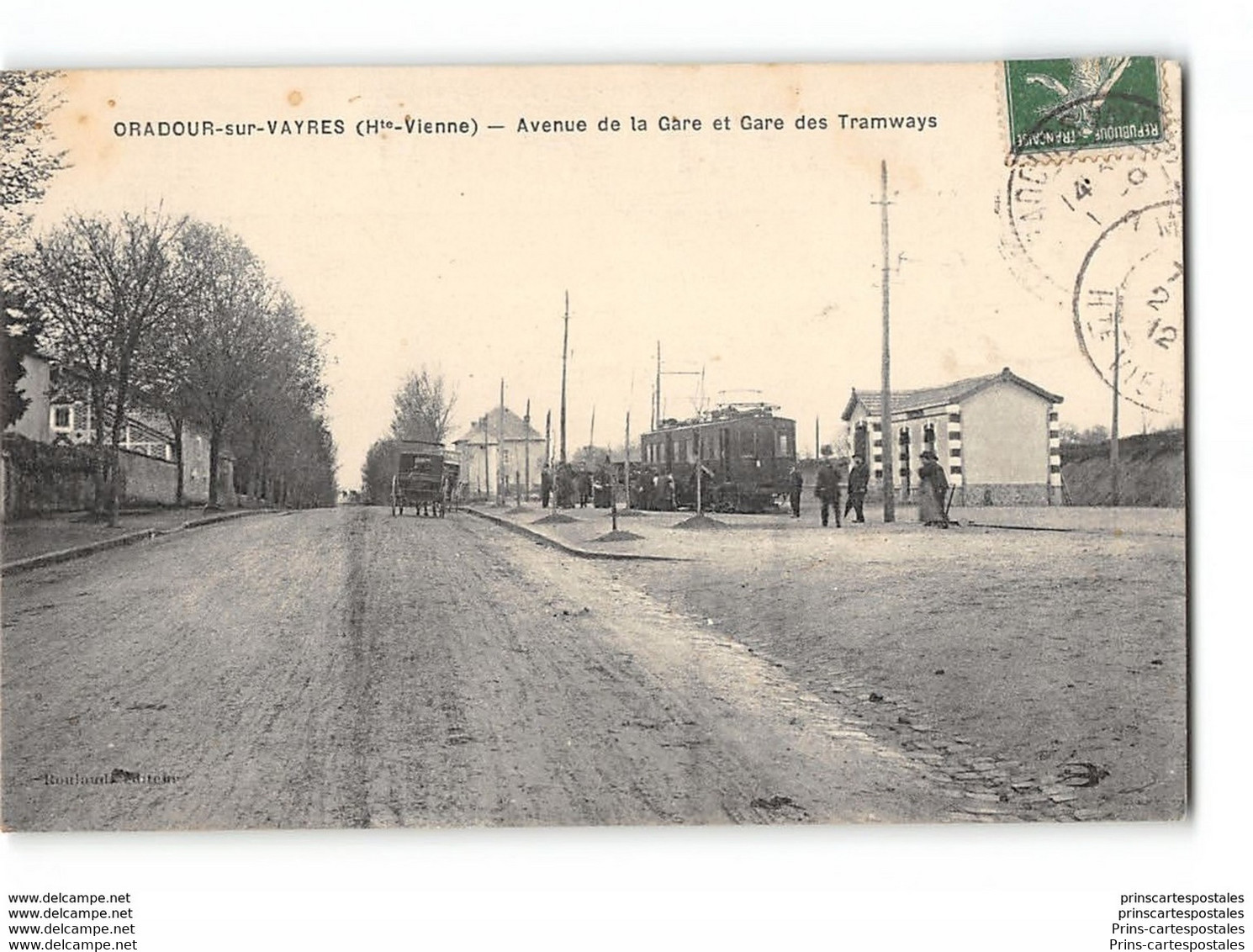 CPA 87 Oradour Sur Vayres La Gare Et Le Tramway - Oradour Sur Vayres