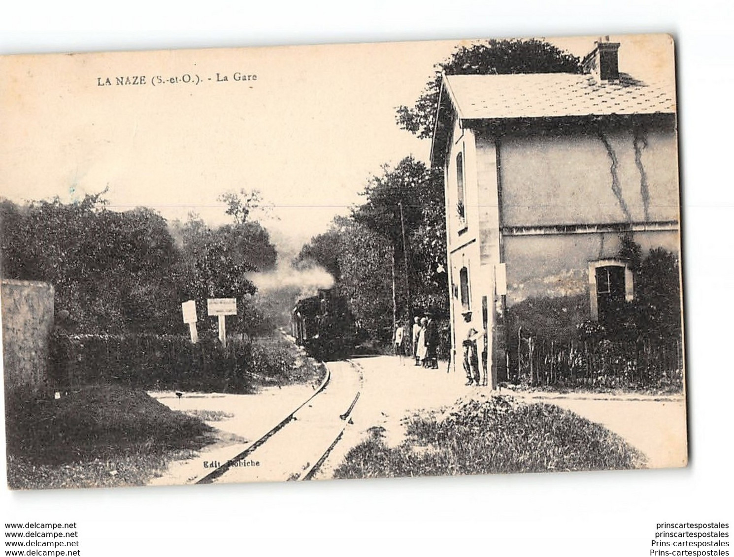 CPA 95 Valmondois La Nazé La Gare Et Le Train Tramway - Valmondois