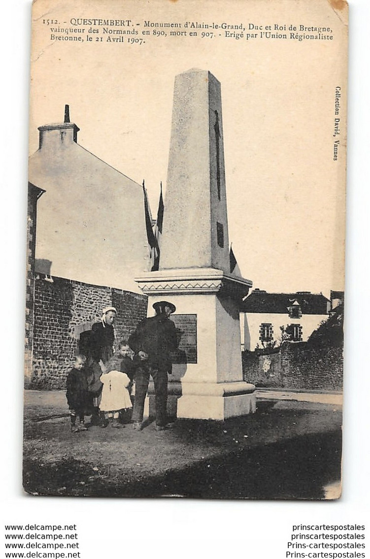 CPA 56 Questembert Monument D'Alain Le Grand De Bretagne - Questembert