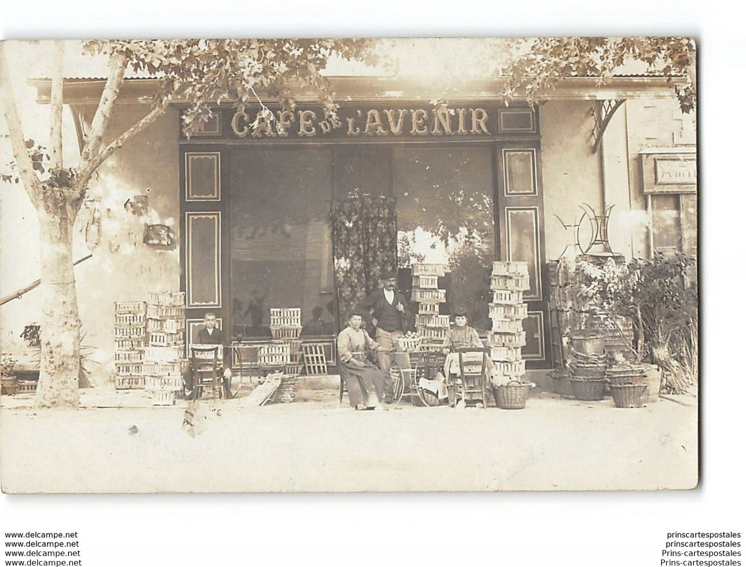 CPA 84 Carte Photo Beaume De Venise Le Café De L'Avenir - Beaumes De Venise