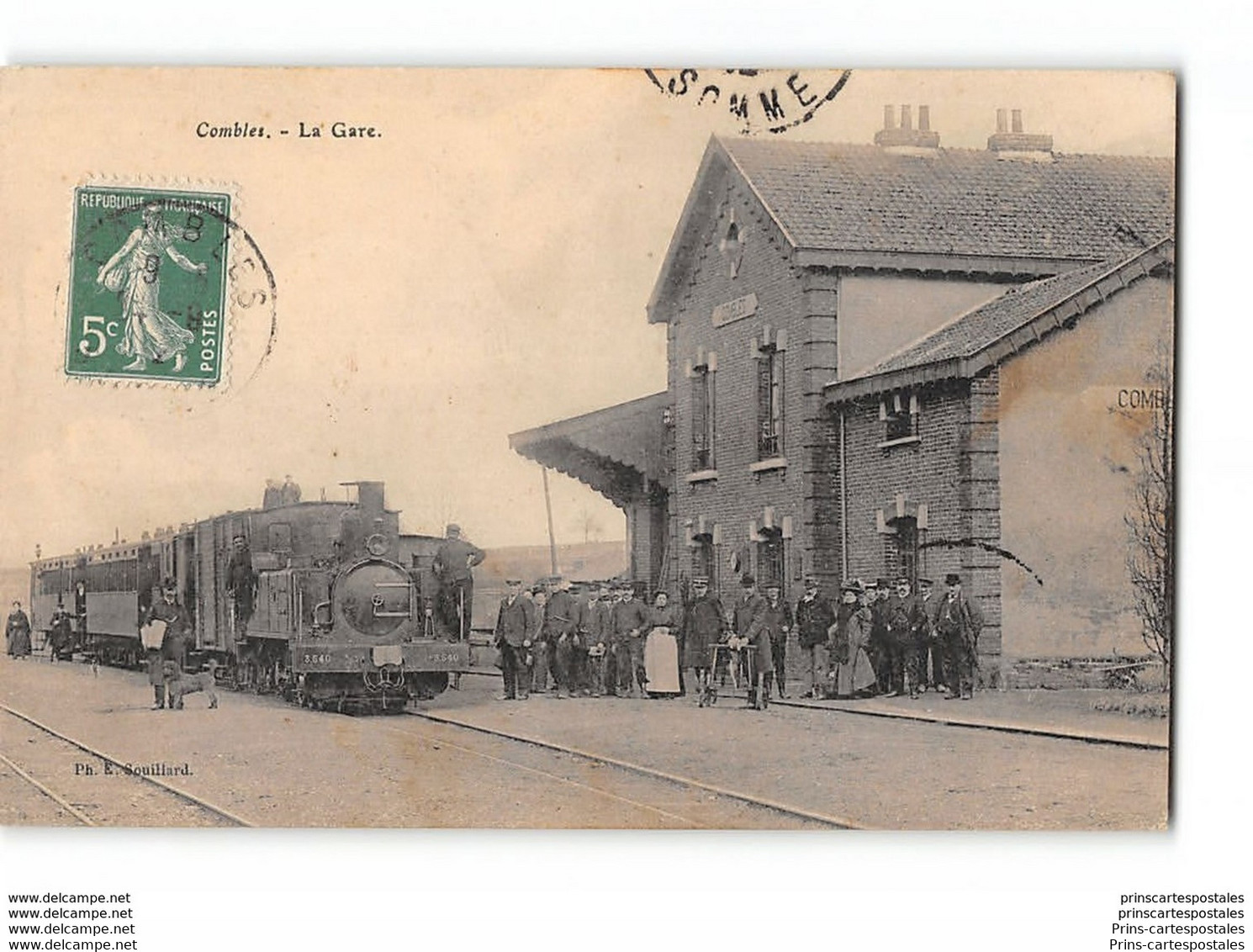 CPA 80 Combles La Gare Et Le Train Tramway - Combles