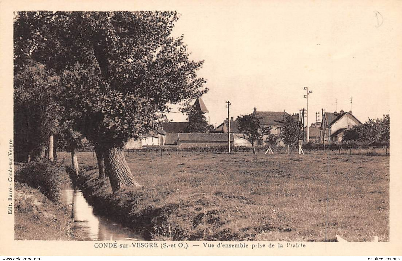 Condé-sur-Vesgre        78       Vue D'ensemble Prise De La Prairie              (voir Scan) - Otros & Sin Clasificación