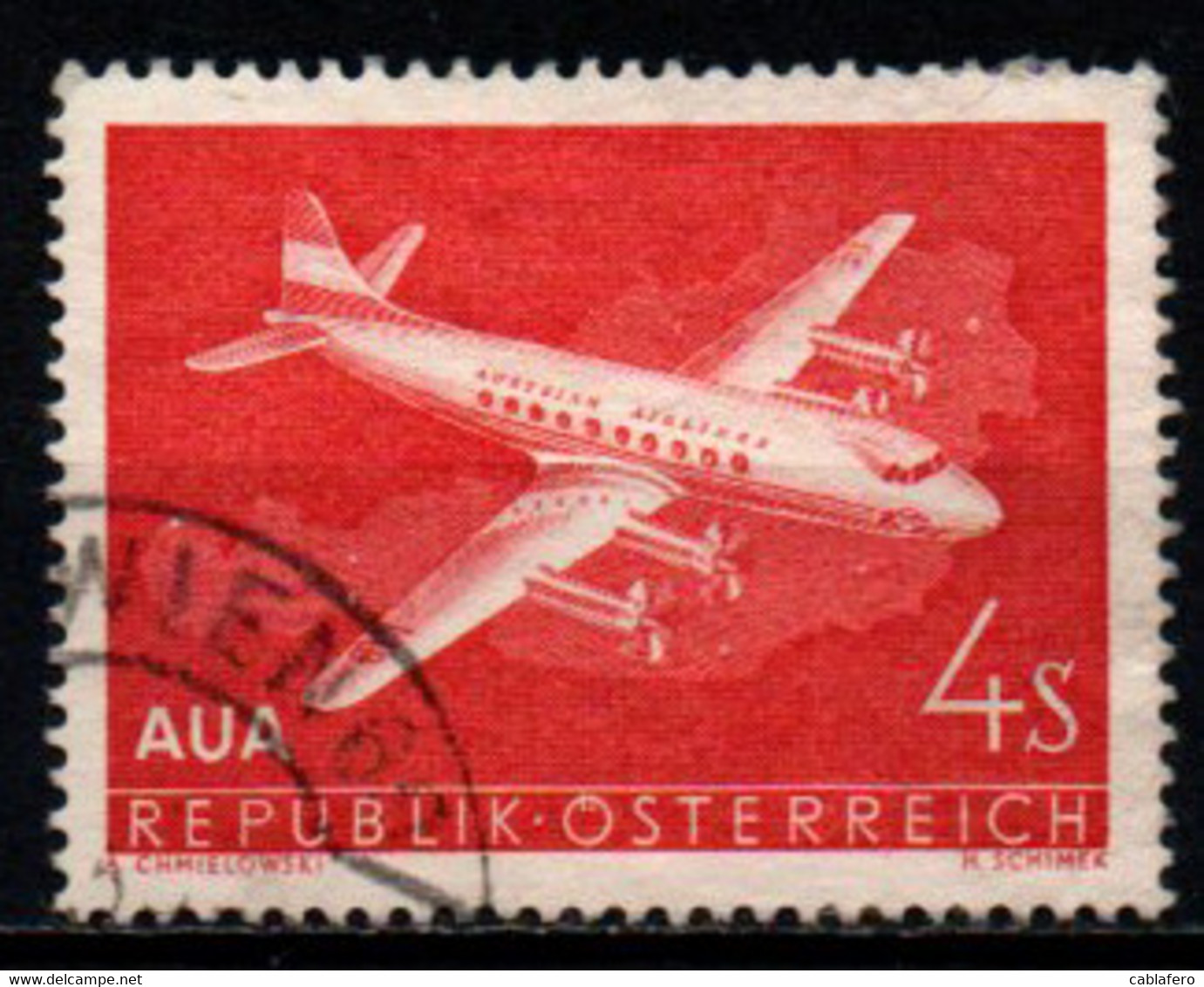 AUSTRIA - 1958 - VOLO INAUGURALE DELLE LINEE AEREE AUSTRIACHE - USATO - Gebraucht