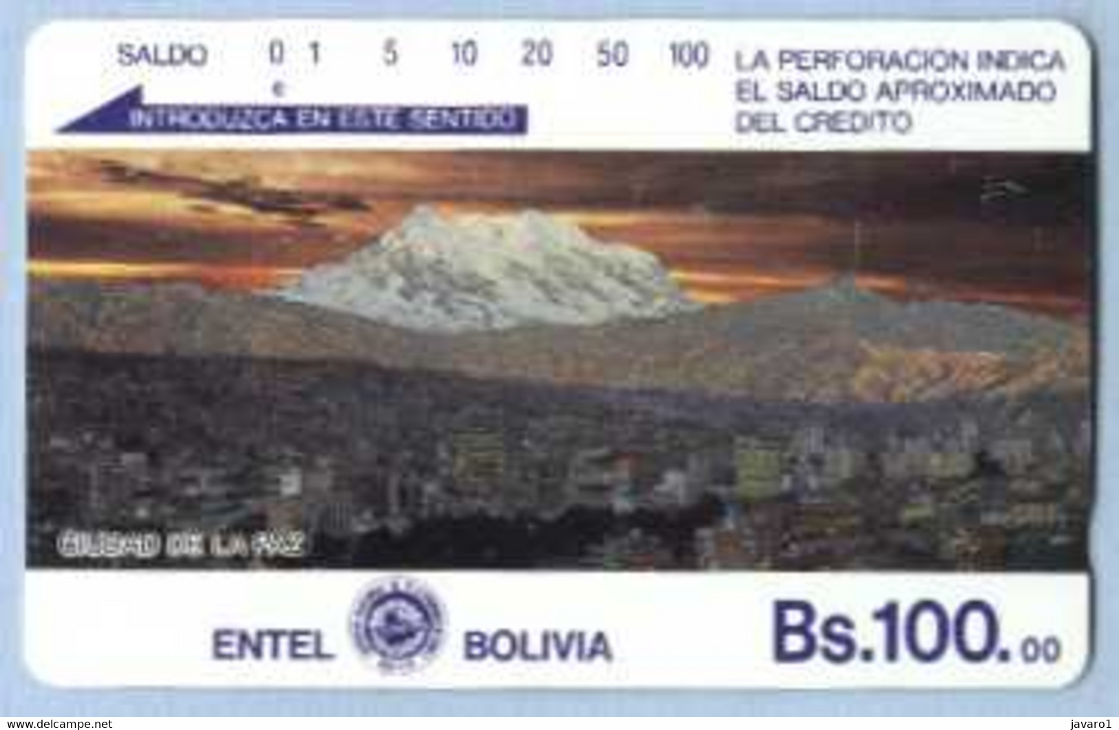 BOLIVIA : BOLTE09 Bs 100 La Paz               /Brown Rev. MINT - Bolivië