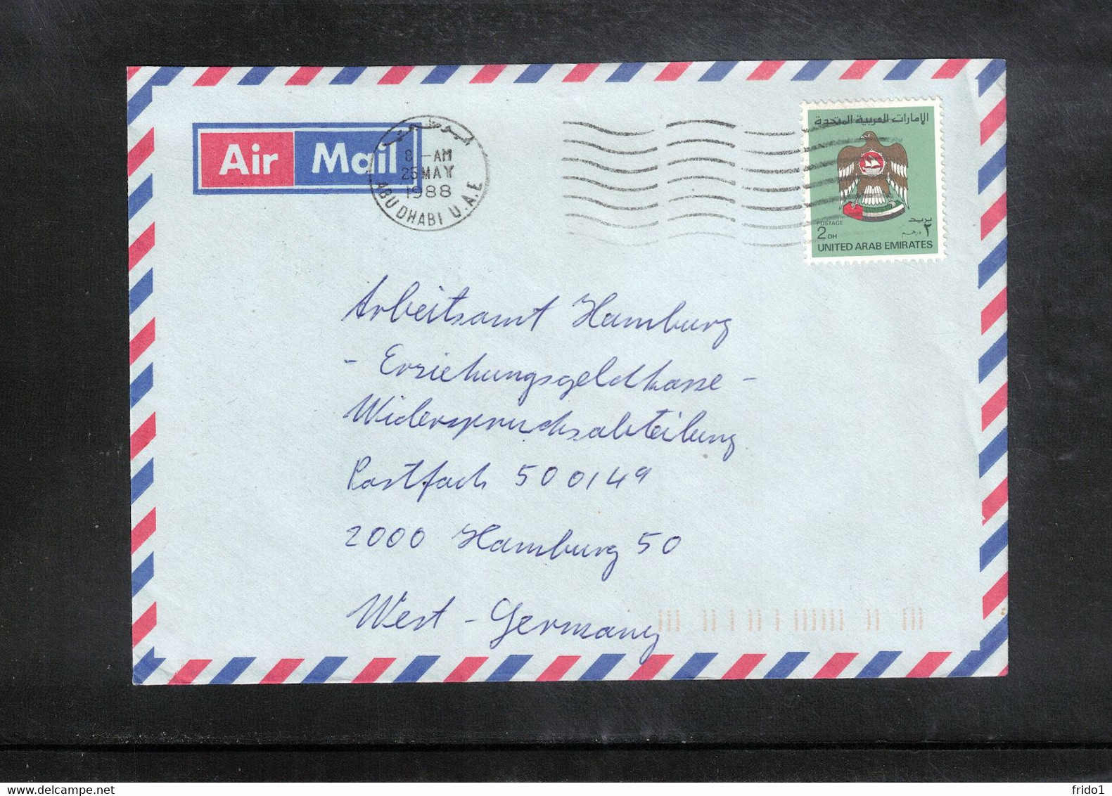 United Arab Emirates 1988 Interesting Airmail Letter - Abu Dhabi