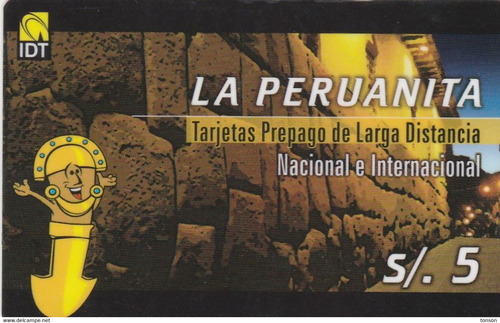 Peru, PE-IDT-002, La Peruanita, Prepaid Card, 2 Scans. - Peru