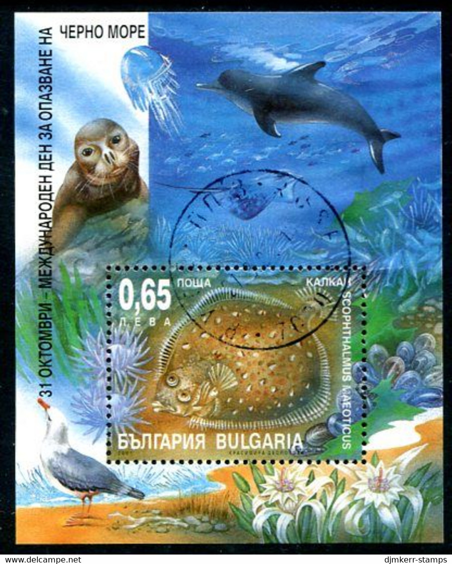 BULGARIA 2001 Black Sea Nature Protection Block Used.  Michel Block 250 - Usados