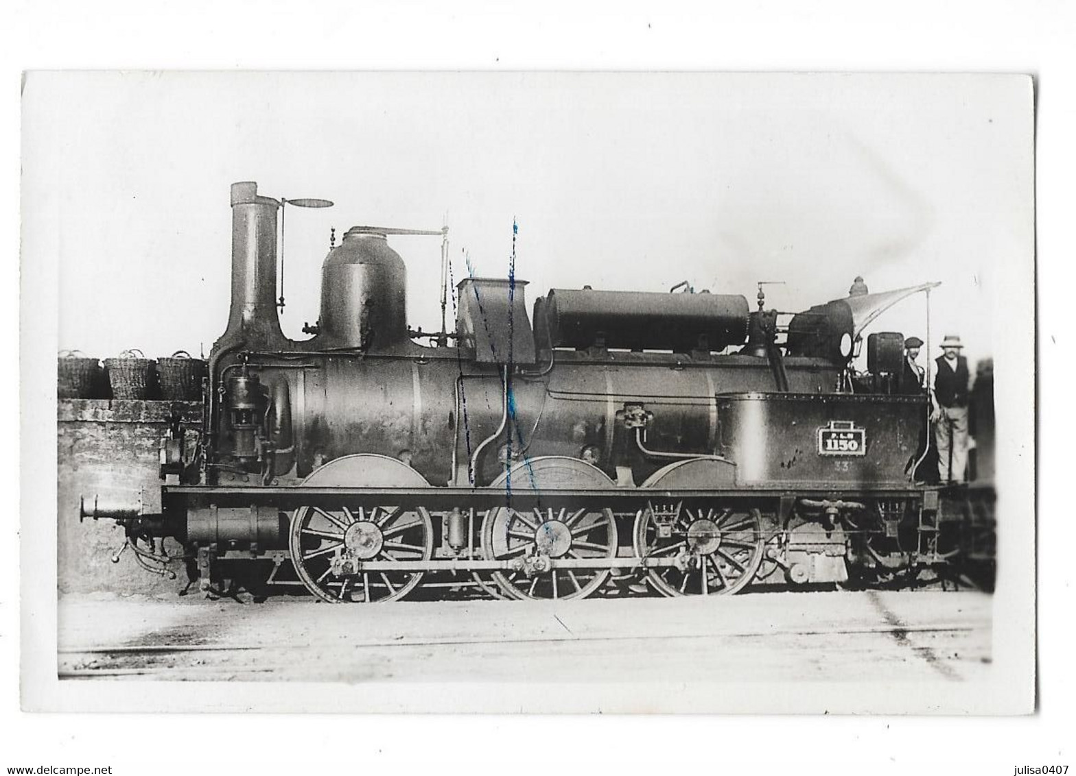 LOCOMOTIVE A VAPEUR Carte Photo Machine Des Chemins De Fer PLM  Gros Plan - Equipo