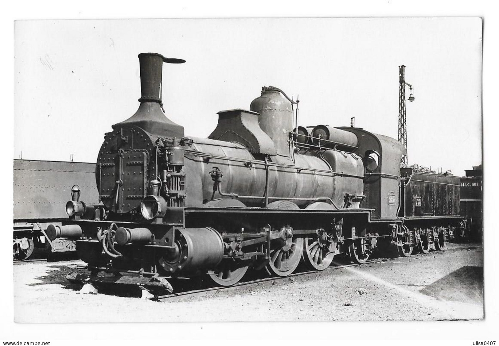 LOCOMOTIVE A VAPEUR Photographie Format Carte Photo Machine Des Chemins De Fer PLM  Gros Plan - Matériel