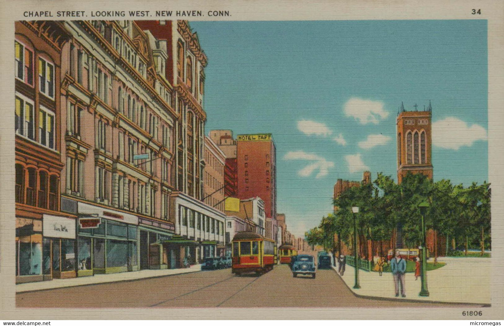Chapel Street, Looking West, New Haven, Conn. - New Haven