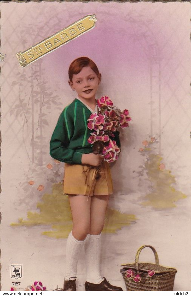 AK Ste Barbe - Kind Mit Blumen - 1957  (53723) - Heiligen