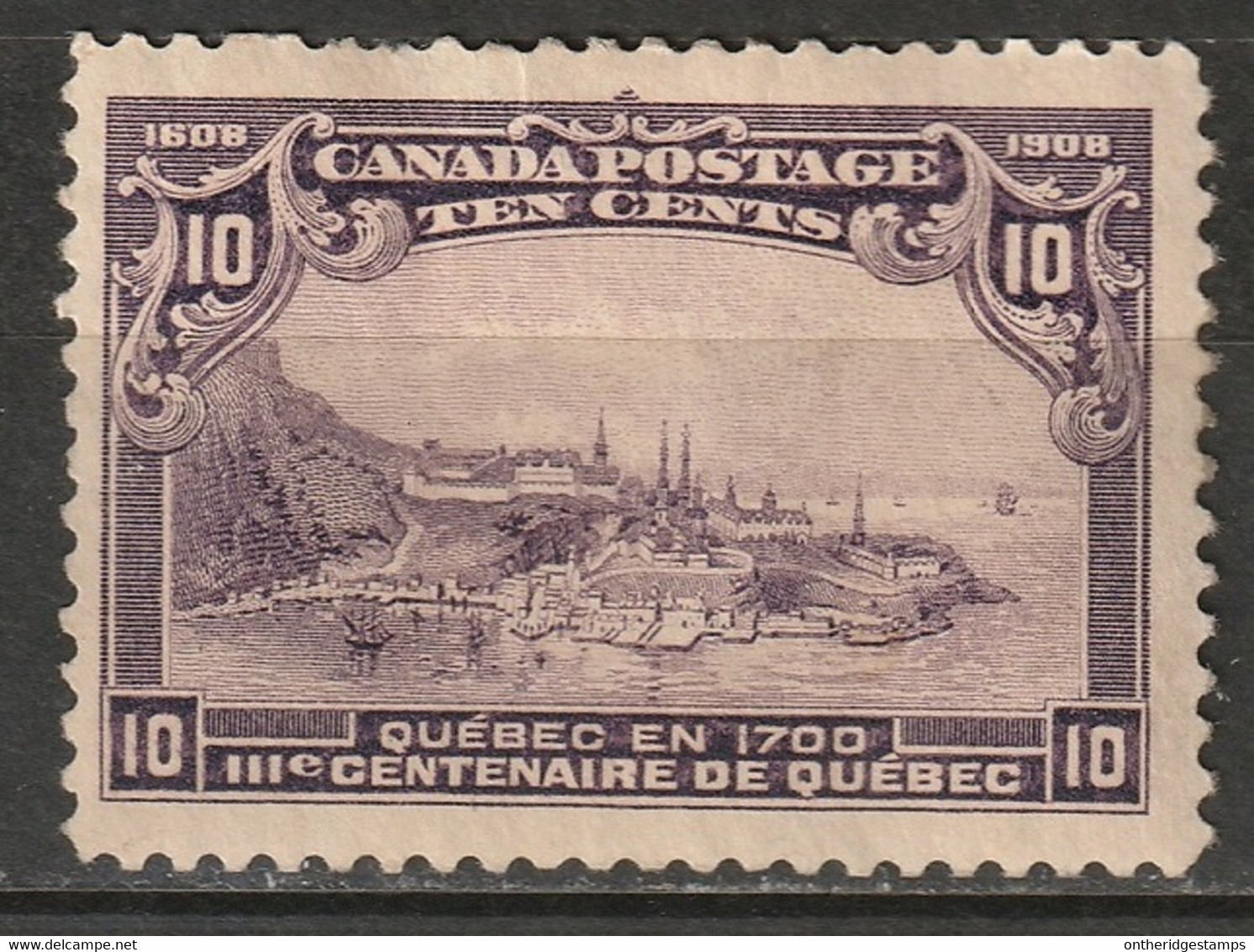 Canada 1908 Sc 101 Mi 89 Yt 90 MH* Disturbed Gum - Unused Stamps
