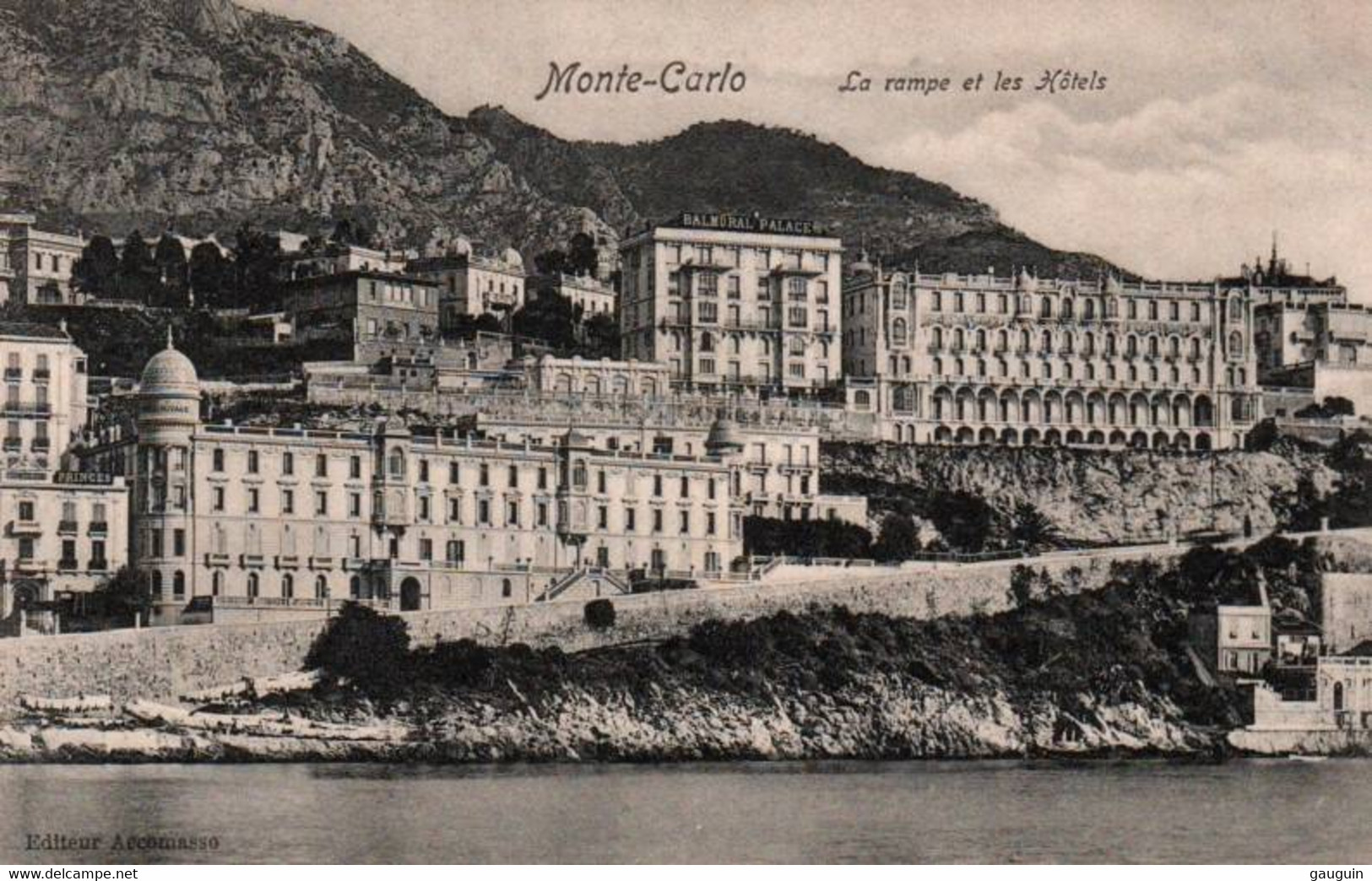 CPA - MONTE-CARLO - La Rampe Et Les Hôtels - Edition Accomasso - Cafés & Restaurants