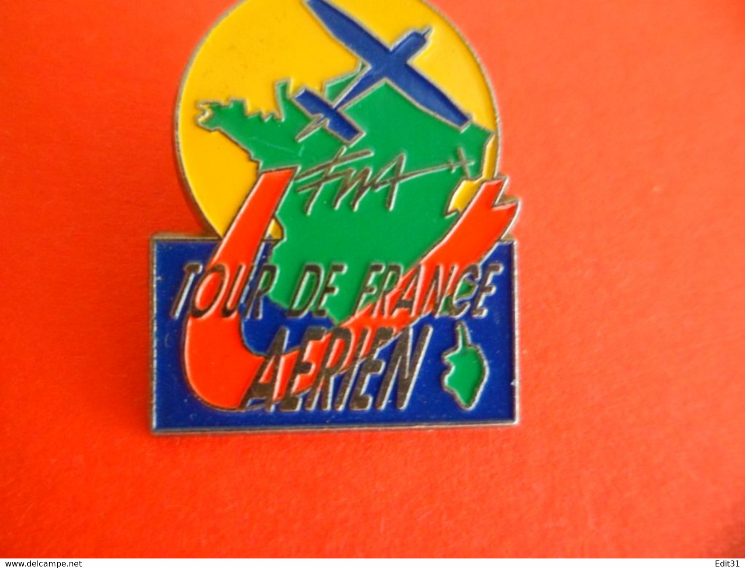 Pins  Avion Aviation Tour De France Aérien - FNA - Inclus La Corse - Des Années 1990 - Avions