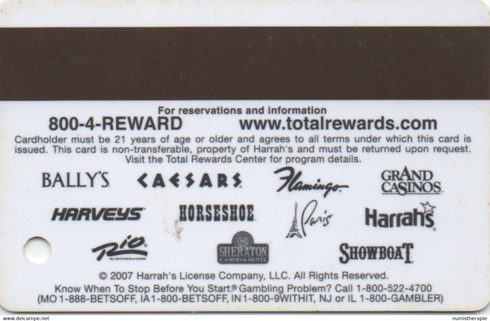 Carte Casino : Total Rewards ® Gold : 11 Logos © 2007 - Tarjetas De Casino