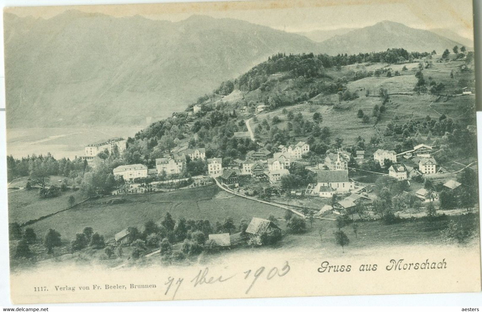 Gruss Aus Morschach 1903; Ortsansicht - Nicht Gelaufen. (Fr. Beeler - Brunnen) - Morschach