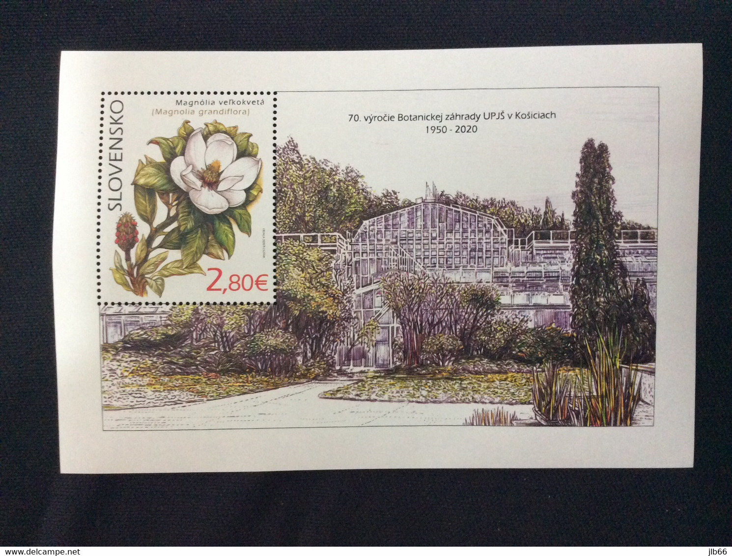 2020 YT BF56 ** Mint Bloc Jardin Botanique De Kosice Magnolia - Hojas Bloque