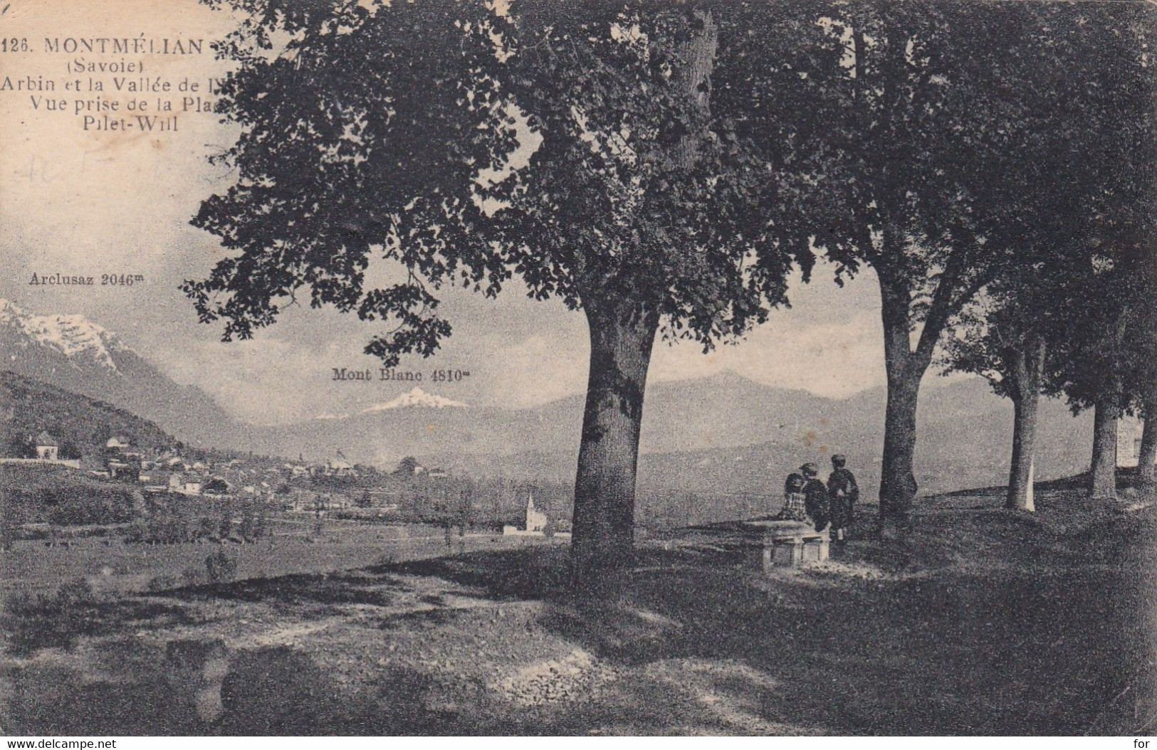 Savoie : MONTMELIAN : Arbin Et La Vallée De L'Isère - Vue Prise De La Place Pilet Will : Animée - Montmelian