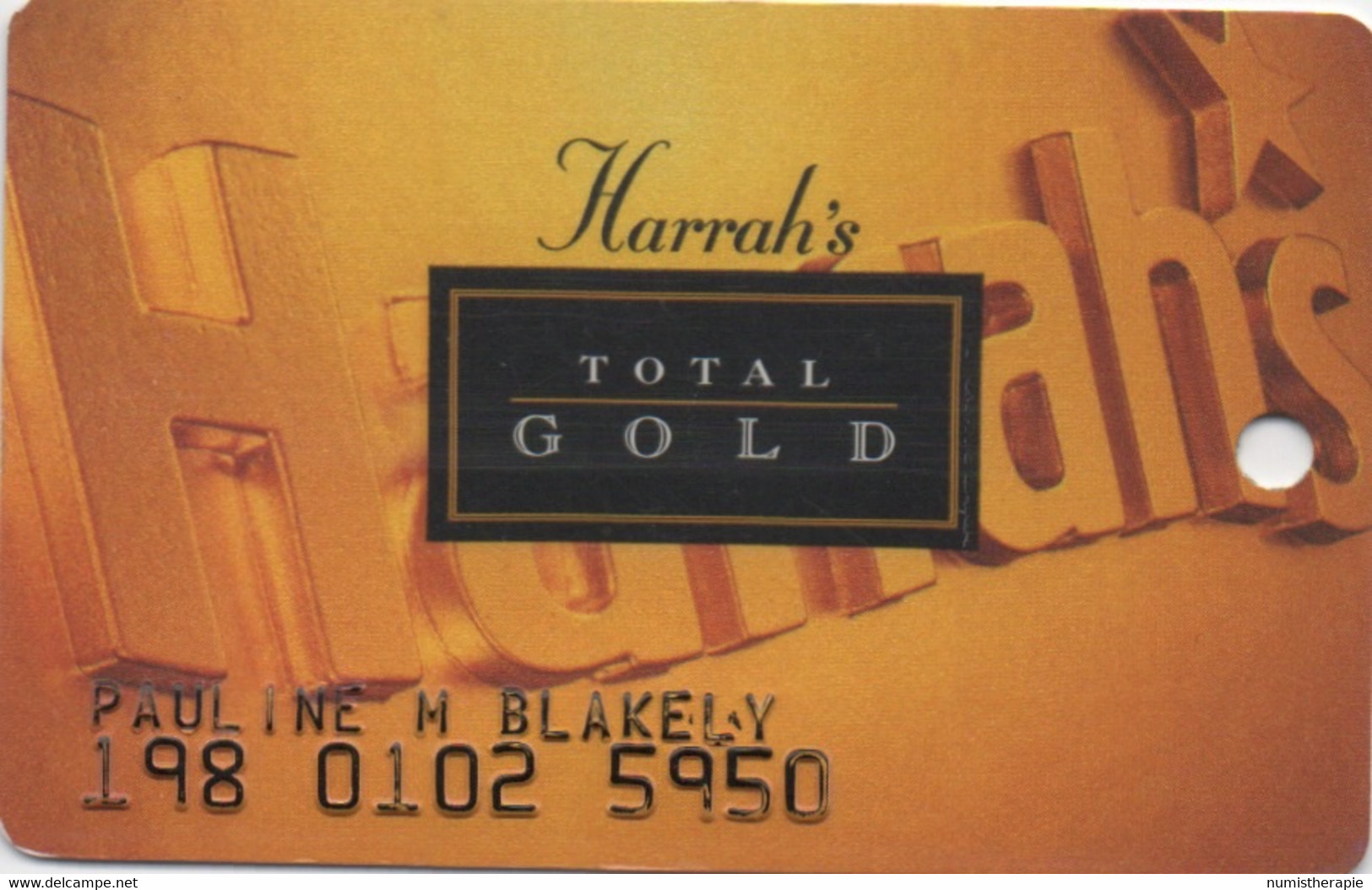 Carte Casino : Total Gold : Harrah's (ND / Sans Millésime) - Casino Cards