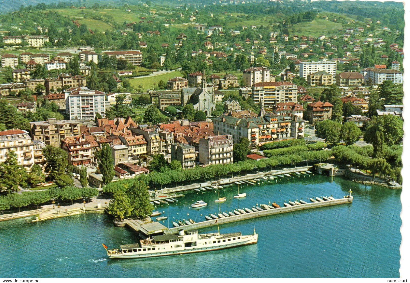 Vevey Belle Vue Du Port La Tour De Peilz Hôtel Du Lac Bateaux - La Tour-de-Peilz