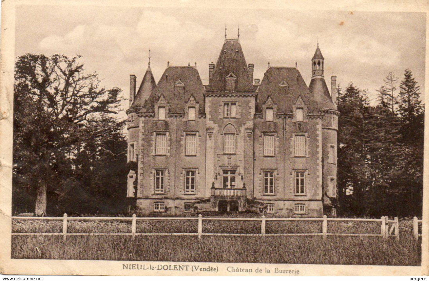 85. CPA. NIEUL LE DOLENT - Chateau De La Burcerie - Parc - - Andere & Zonder Classificatie