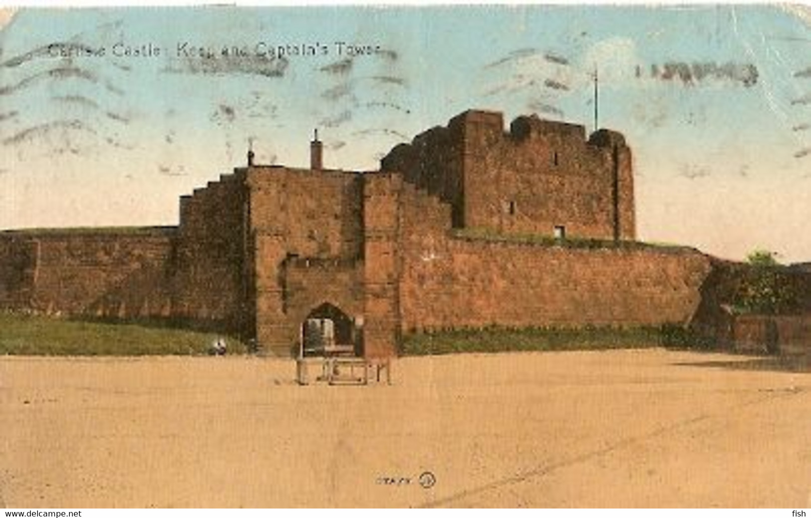 England & Circulated, Carlisle Castle, Keep And Captain's Tower,Valentine's Series, Benfica, Lisboa 1919 (3838) - Carlisle