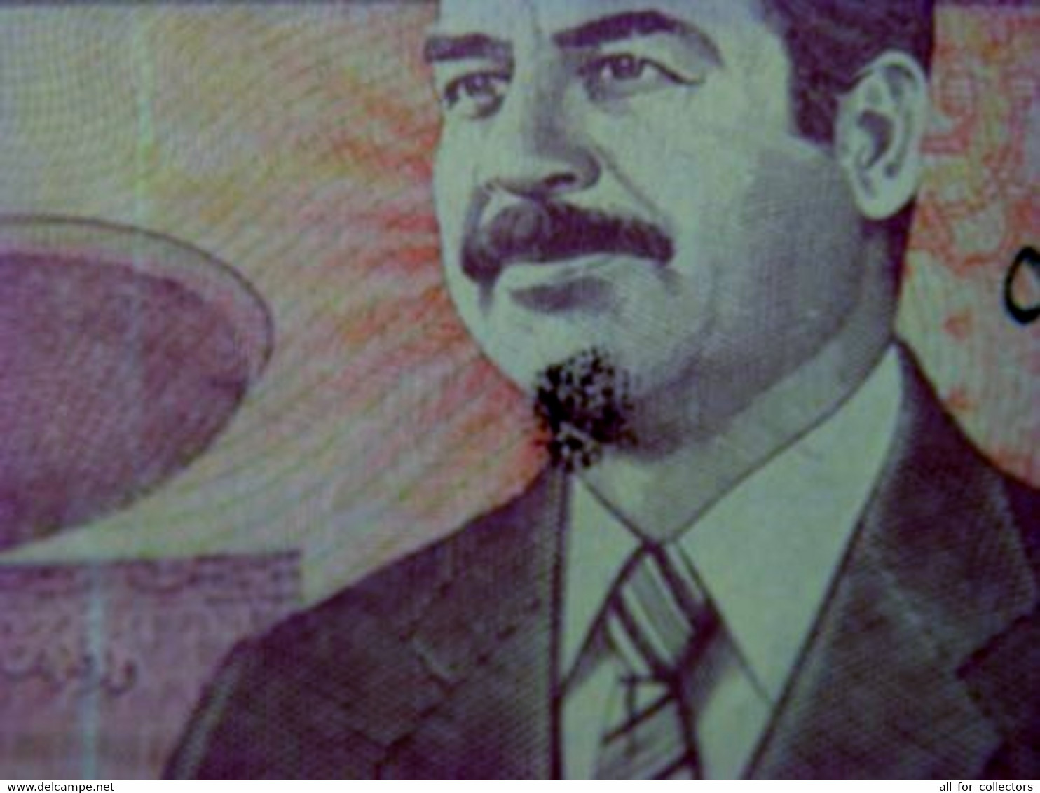 Error UNC Banknote Iraq P-89 2002 10000 Dinars, Paint Stain On Saddam Hussein Face - Iraq