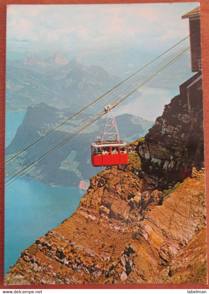 SWITZERLAND SWISS SCHWEIZ MOUNT PILATUS CABLE CAR TELEPHERIQUE POSTCARD ANSICHTSKARTE PICTURE CARTOLINA PHOTO CARD - Collections & Lots