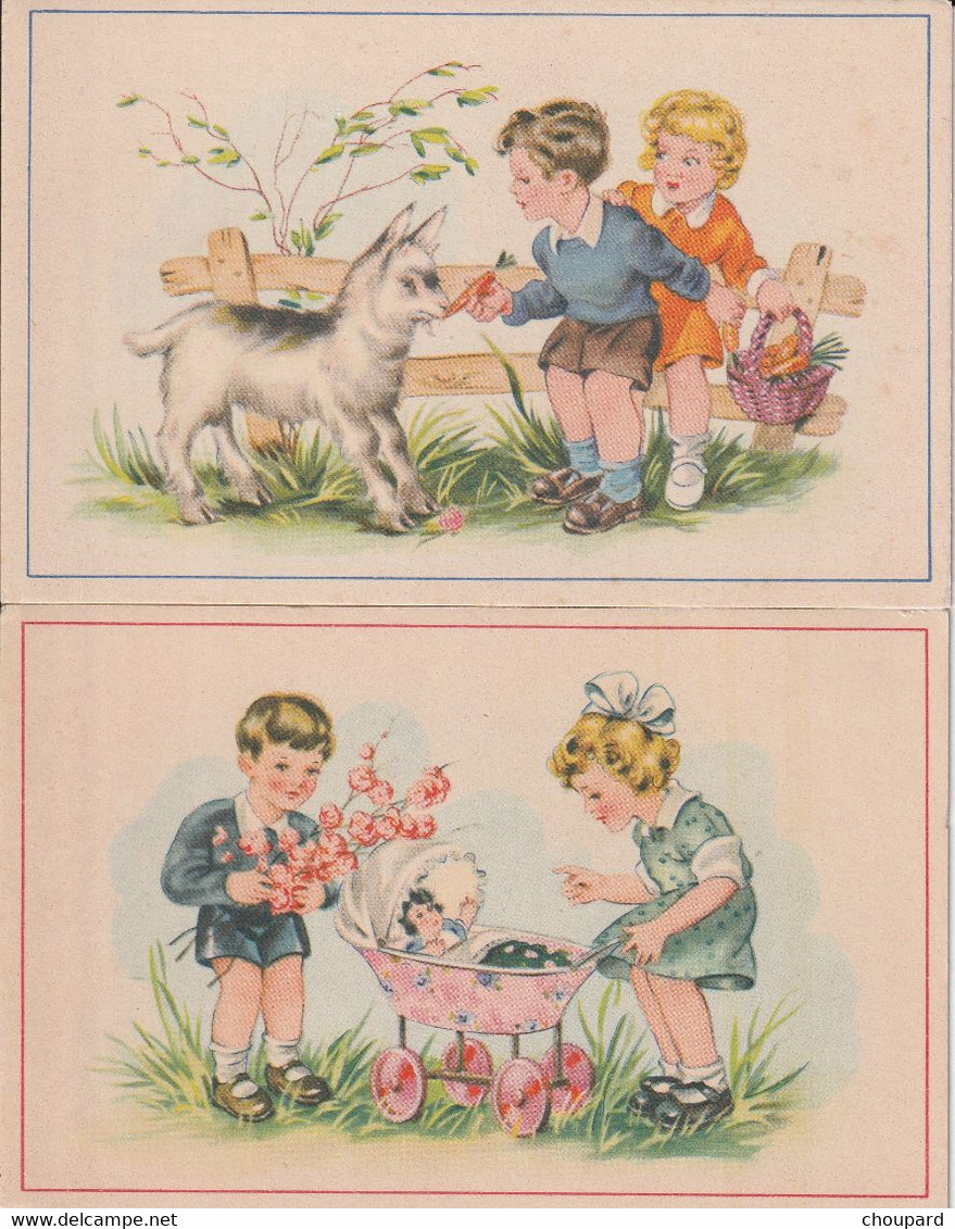 Lot De 6  Très Belles Cartes Postales Anciennes De Scènes D'Enfants - Tarjetas Humorísticas