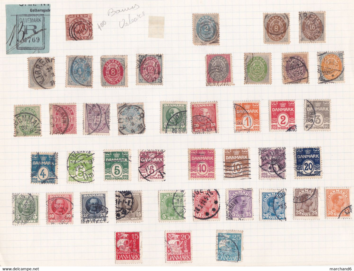 Danemark Petite Collection De 42 Timbres N°2-16-19-22-23-24/29-35/37-39-43-53-69/74 Etc  Tout état - Collections