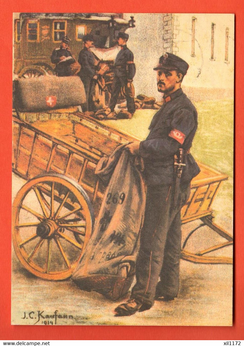 CAF-35 Litho Militaire Militär 1914 Feldpost Repro Feldpostkarte J.C.Kaufmann O. Dürr Nicht Gelaufen - Laufen-Uhwiesen 
