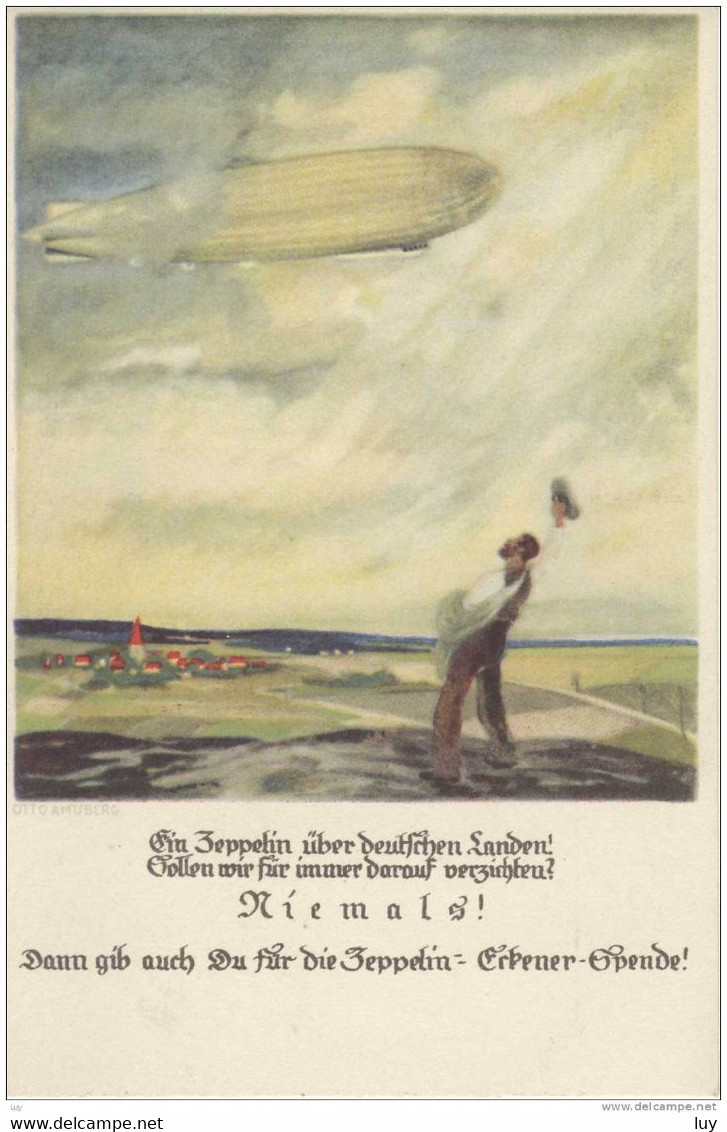 Top CPA / AK Von Otto Amtsberg - Karte Des Reichsausschusses Für Die Zeppelin Eckener-Spende, Wohlfahrtskarte - Amtsberg, Otto