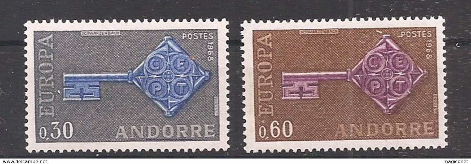 Andorre Français -  Y&T N°188/189** - Europa 1968 - Autres & Non Classés