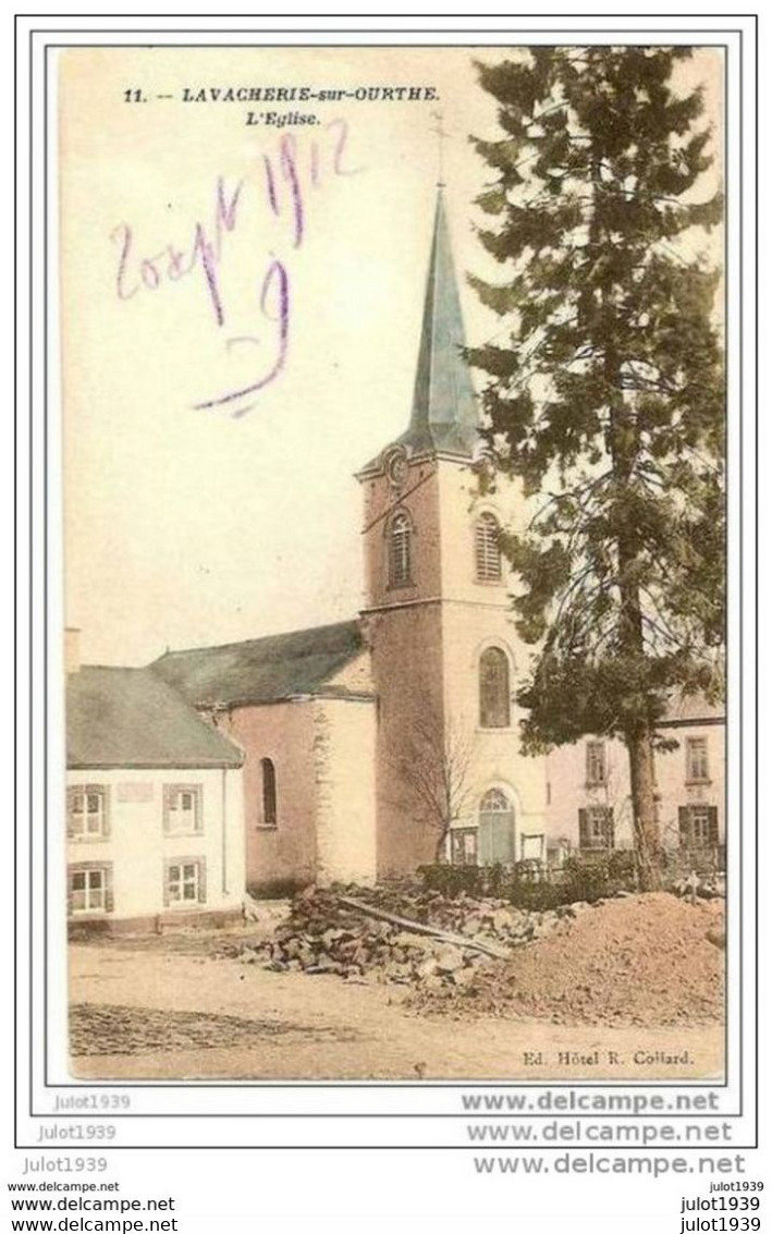 LAVACHERIE ..--  L' Eglise . 1912 Vers KNOCKE . Voir Verso . - Sainte-Ode