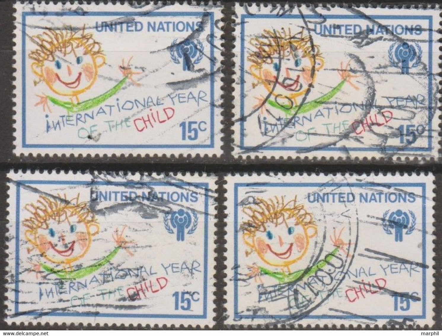 NAZIONI UNITE 1979 MiN°334 4v (o) Vedere Scansione - Used Stamps