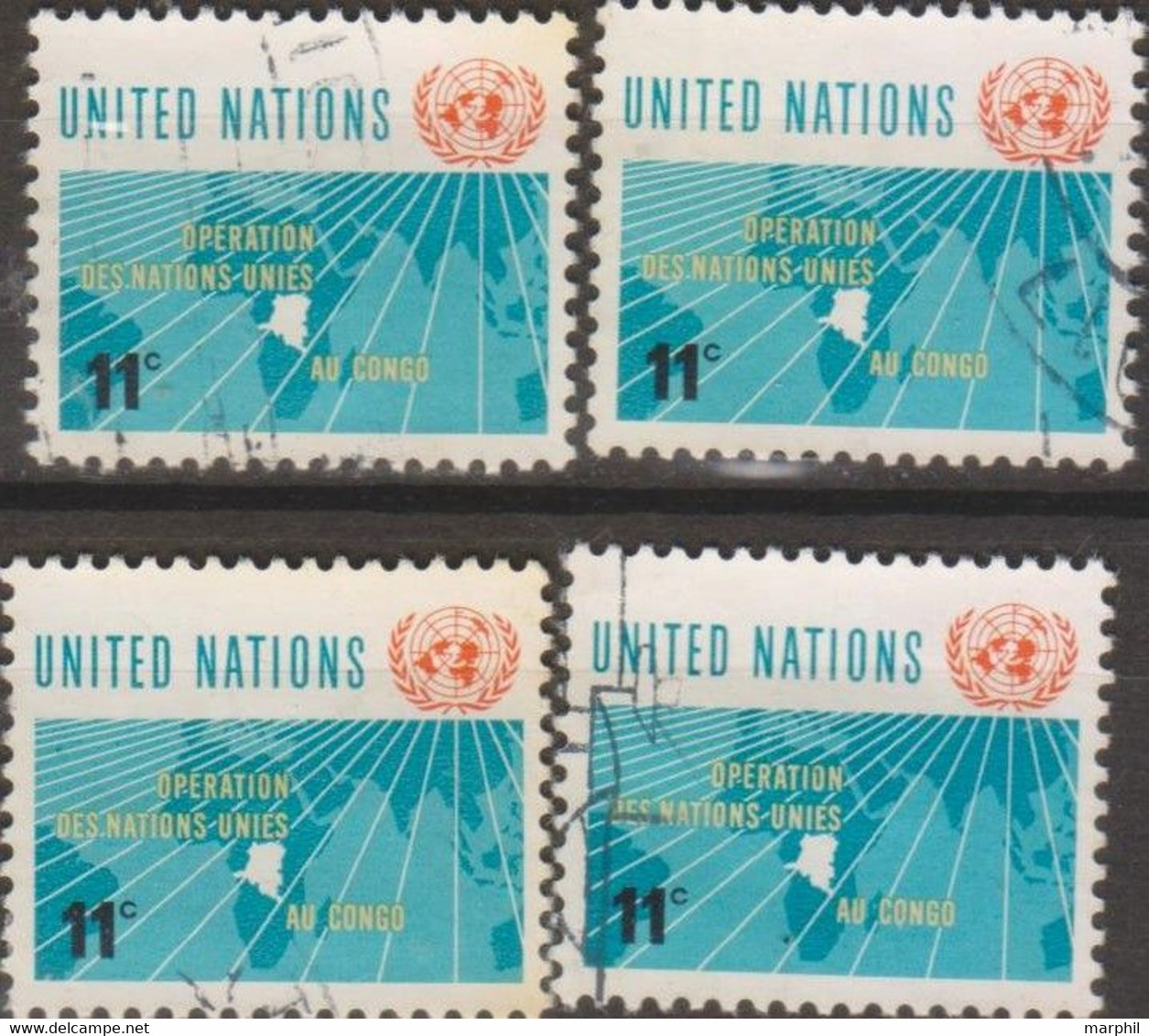 NAZIONI UNITE 1962 MiN°121 4v (o) Vedere Scansione - Used Stamps