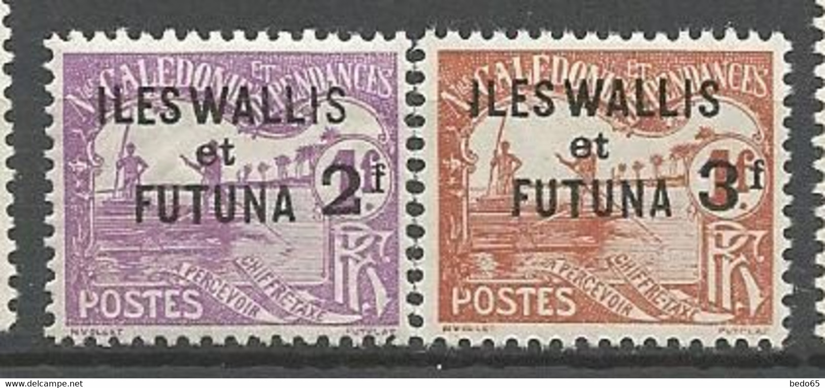 WALLIS ET Futuna TAXE N° 9 Et 10 NEUF* LEGERE TRACE DE  CHARNIERE / MH - Portomarken