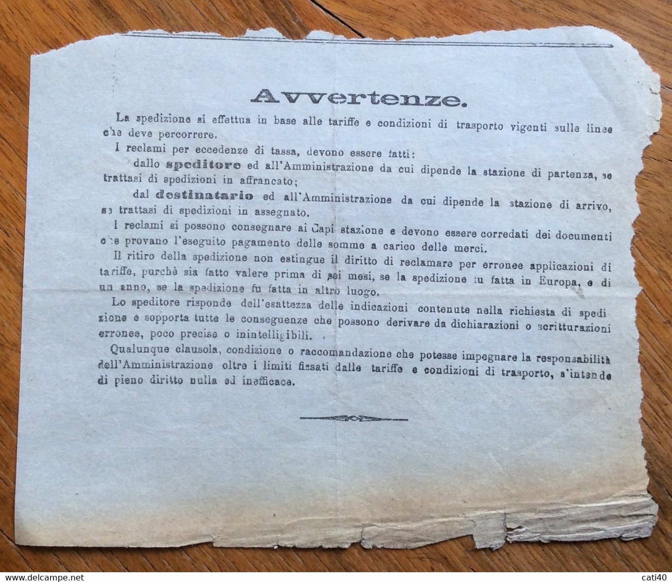 STRADE FERRATE DEL MEDITERRANEO - RICEVUTA SPEDIZIONE DA TORINO A GARLASCO IN DATA 11 GIUGNO 1904 - Europa