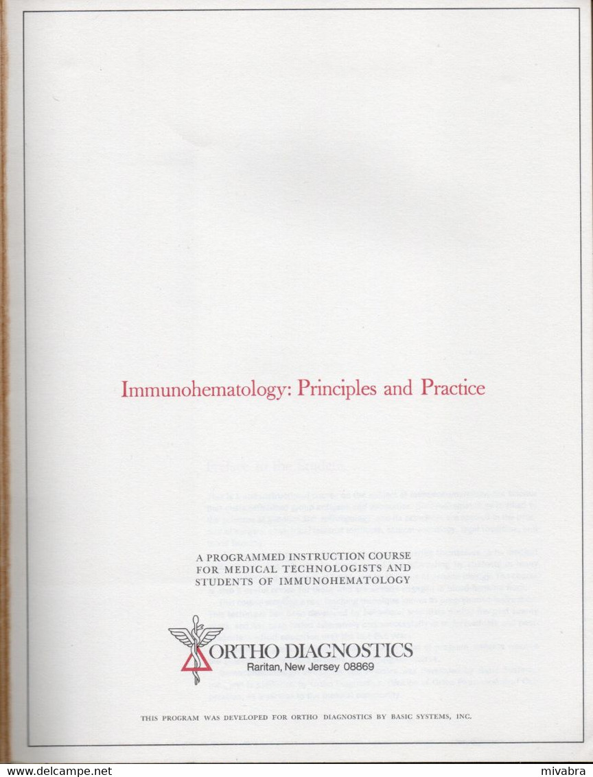 IMMUNOHEMATOLOGY / PRINCIPLES AND PRACTICE - A PROGRAMMED INSTRUCTION COURSE FOR MEDICAL TECHNOLOGISTS AND STUDENTS - Otros & Sin Clasificación