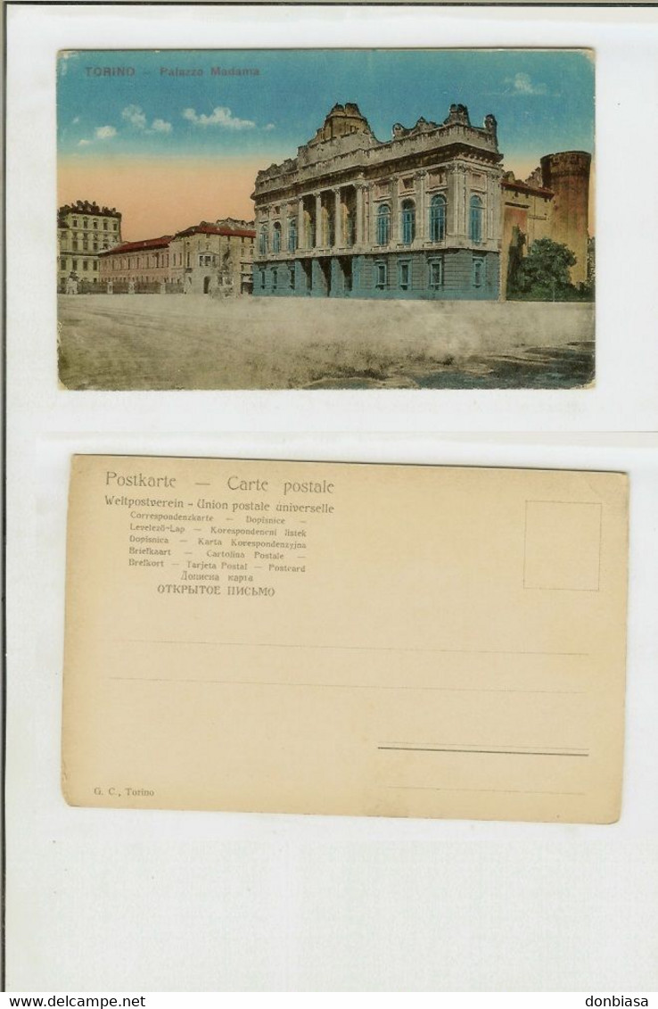 Torino: Palazzo Madama. Cartolina Fp Inizio '900 - Palazzo Madama