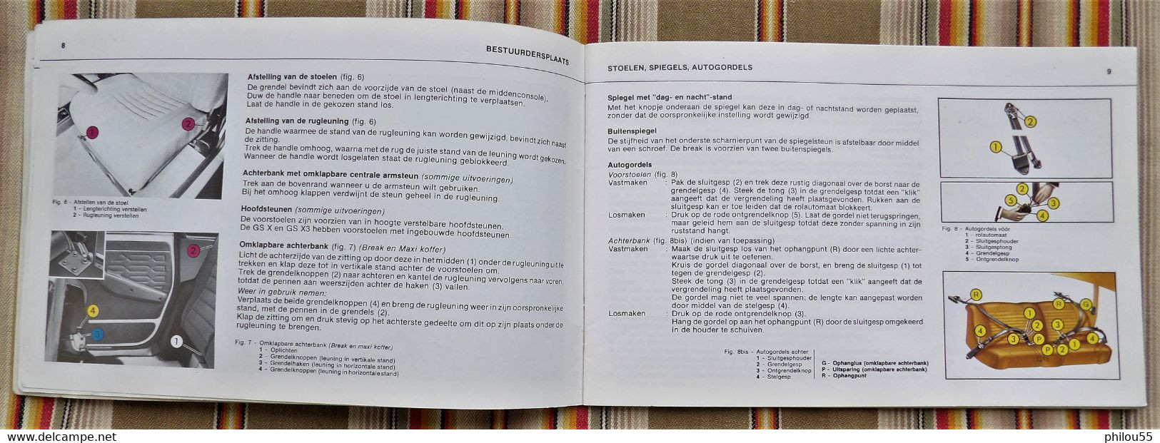Livret  Instructieboekje CITROEN GS 1978