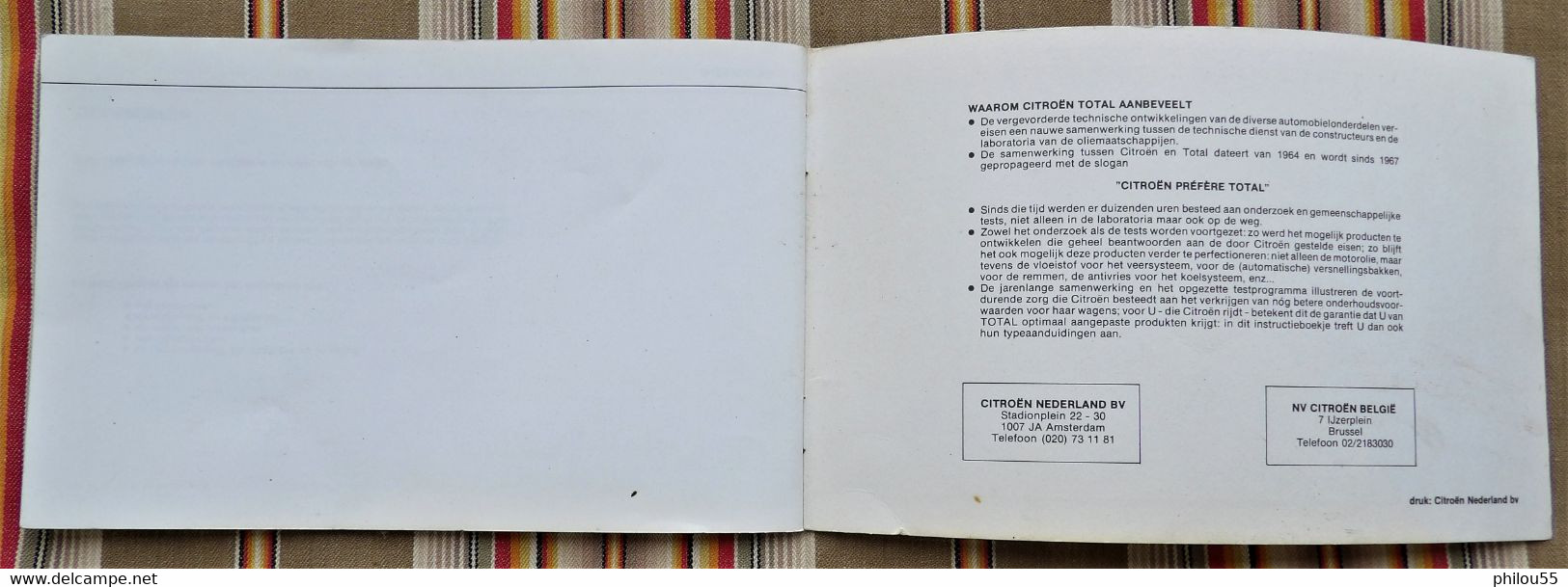 Livret  Instructieboekje CITROEN GS 1978