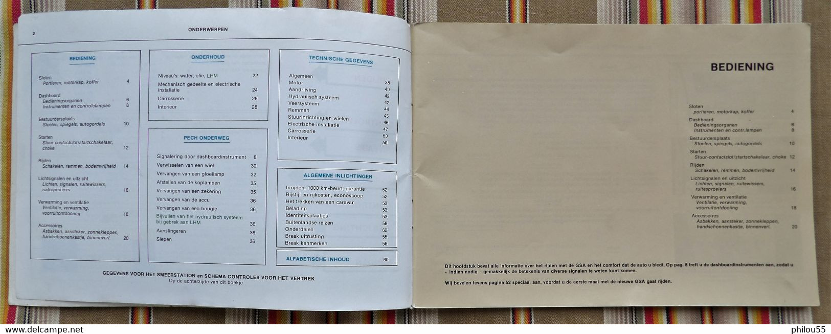 Livret  Instructieboekje CITROEN GSA 1981 - Sachbücher