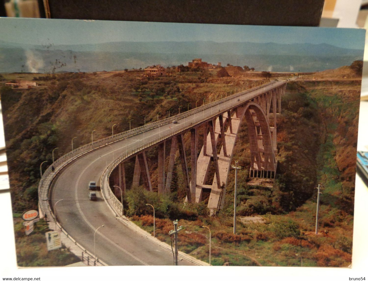 Cartolina Catanzaro Ponte Sulla Fiumarella Luce D'arco 235 Metri 1967 Insegna Benzina Esso, Api - Catanzaro