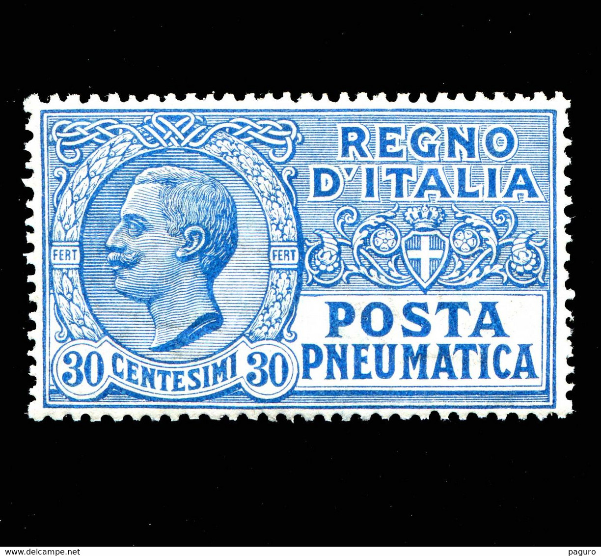 REGNO Posta Pneumatica 1921 Valore 30c. MNH** Azzurro Integro - Pneumatic Mail