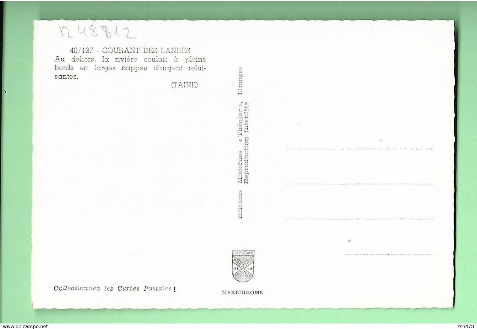 40----COURANT DES LANDES--au Dehors La Rivière Coulait à Pleins Bords---voir 2 Scans - Other & Unclassified